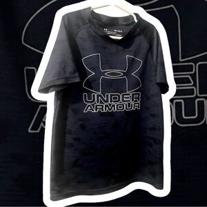 Under Armour Navy blue Tee with Bold Logo YMD youth medium